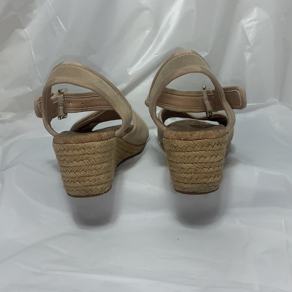 WOMEN’S UGG Maybell Cream Suede Open Toe Wedge Espadrilles Sandal 1019887 Size 7 - Picture 7 of 11